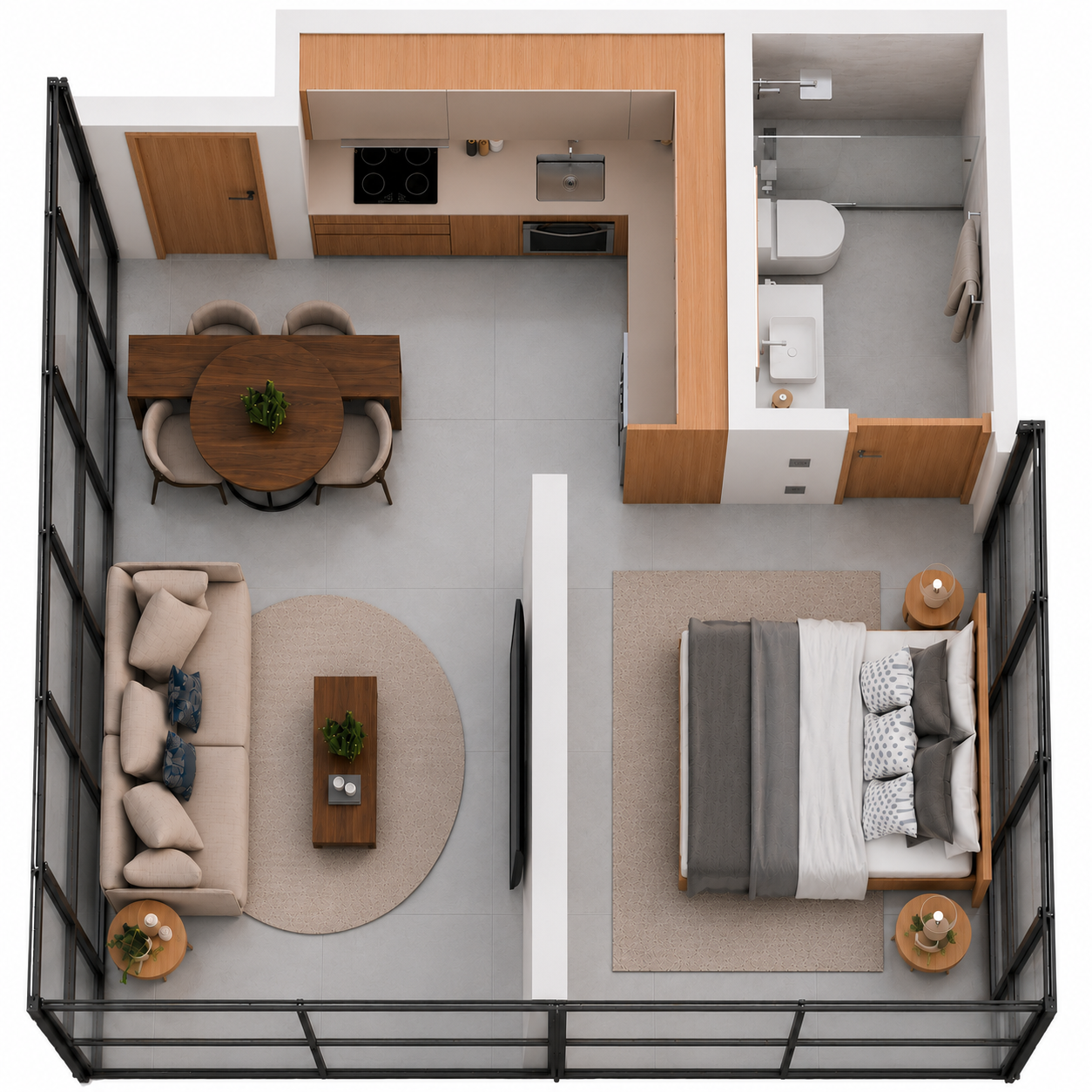 Planta Studio Plus 29m²